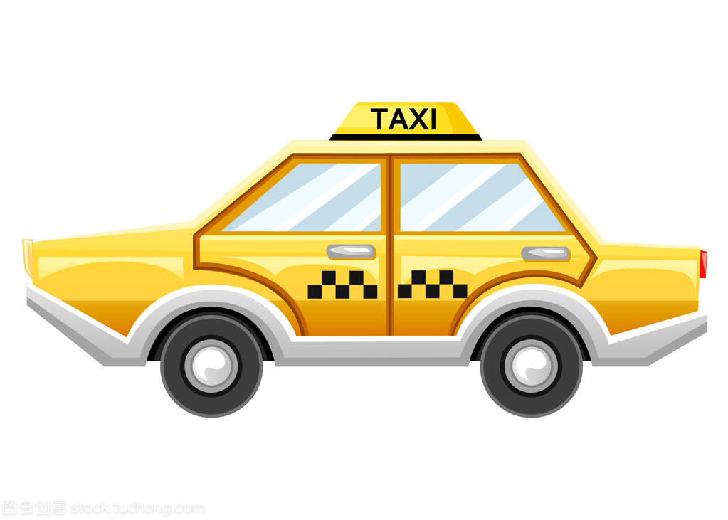 萌趣穿梭 黃色出租車卡通風格矢量插畫在租車服務網站與移動應用設計中的應用